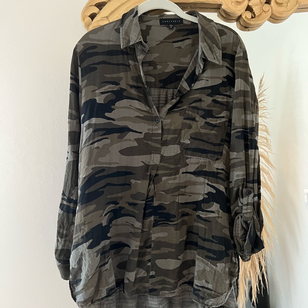 Sanctuary Camo Button Tunic
